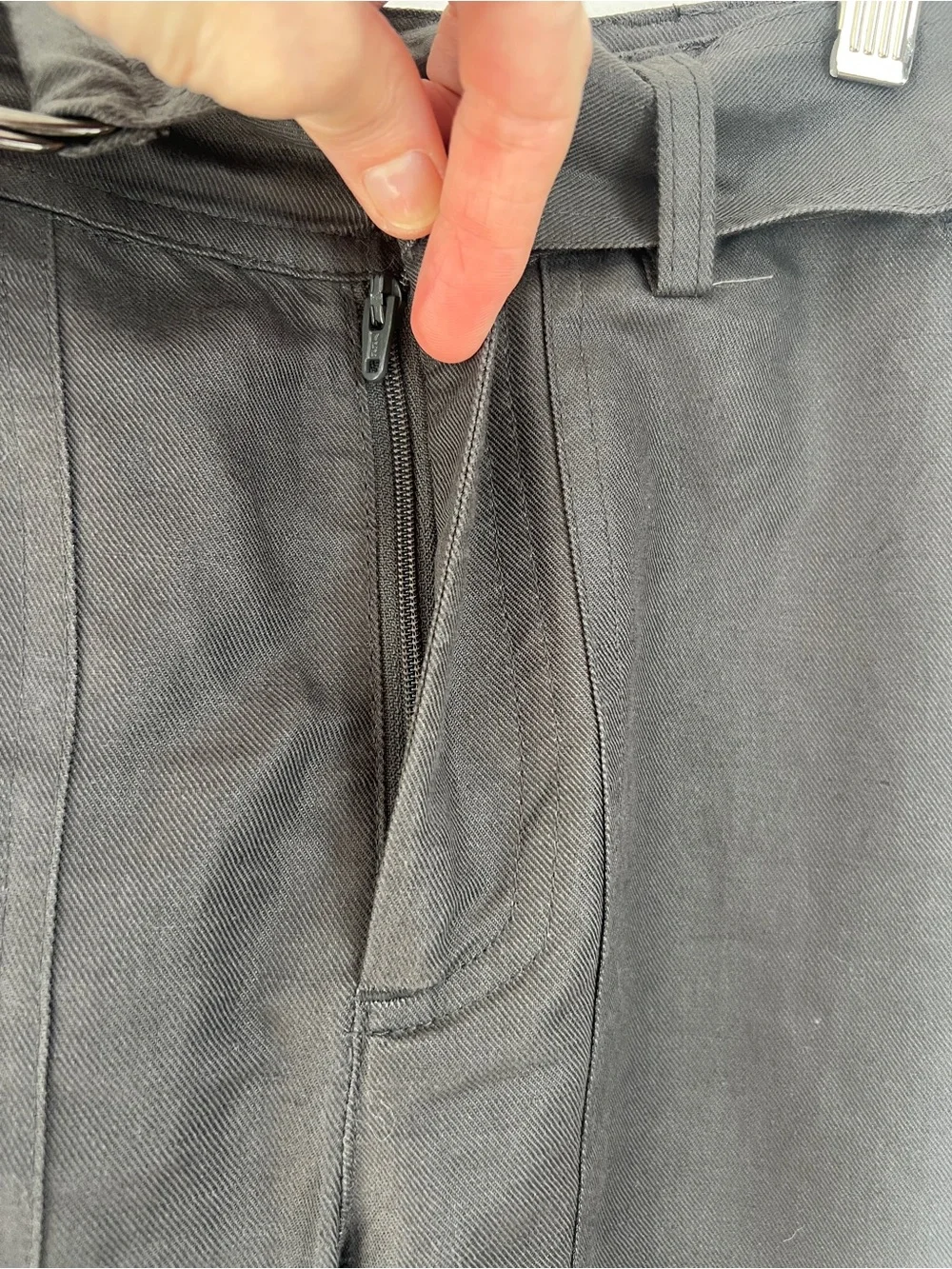 Quince XS Cotton Linen Cotton Twill‎ Cargo Pants In Charcoal